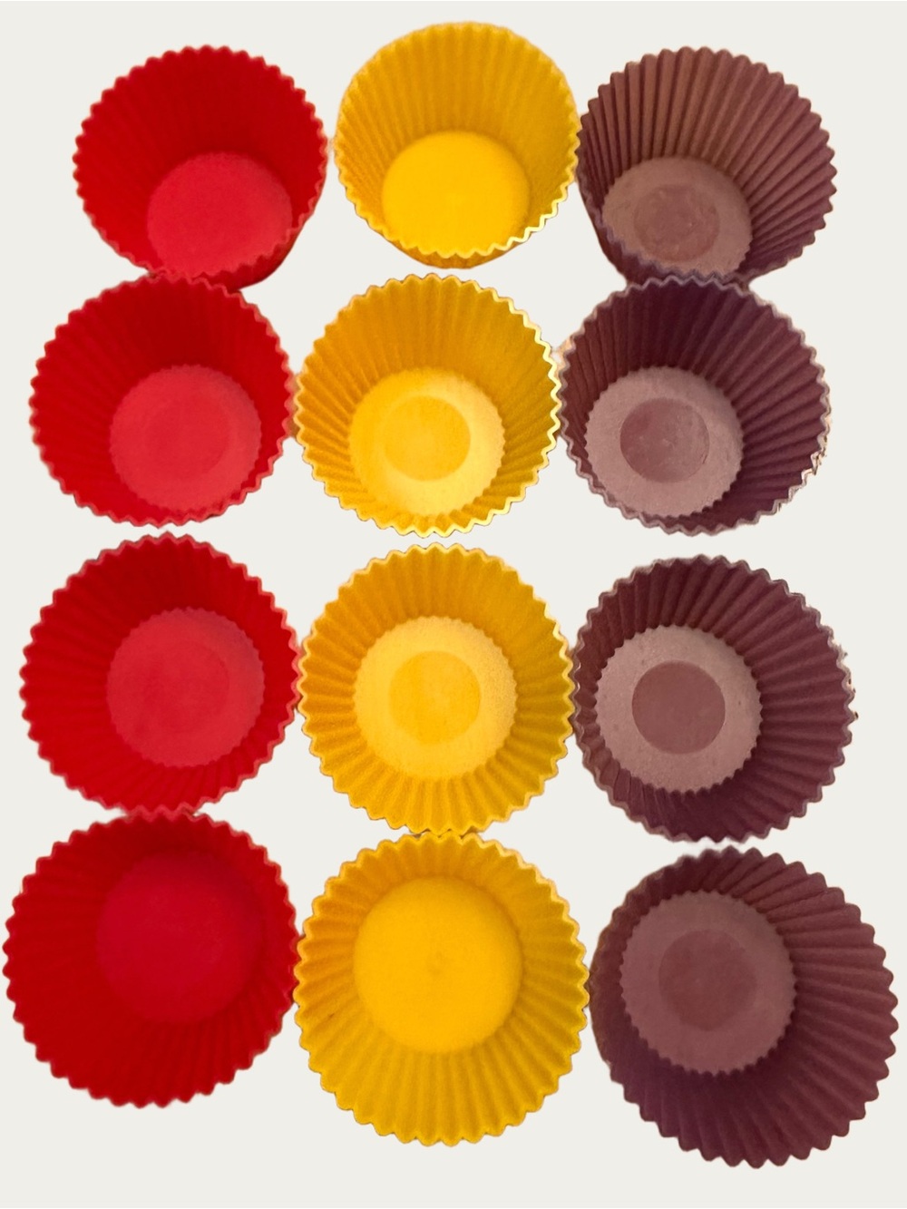 Silicon Cupcake Liners Set of 12 (dozen) Rainbow Colors